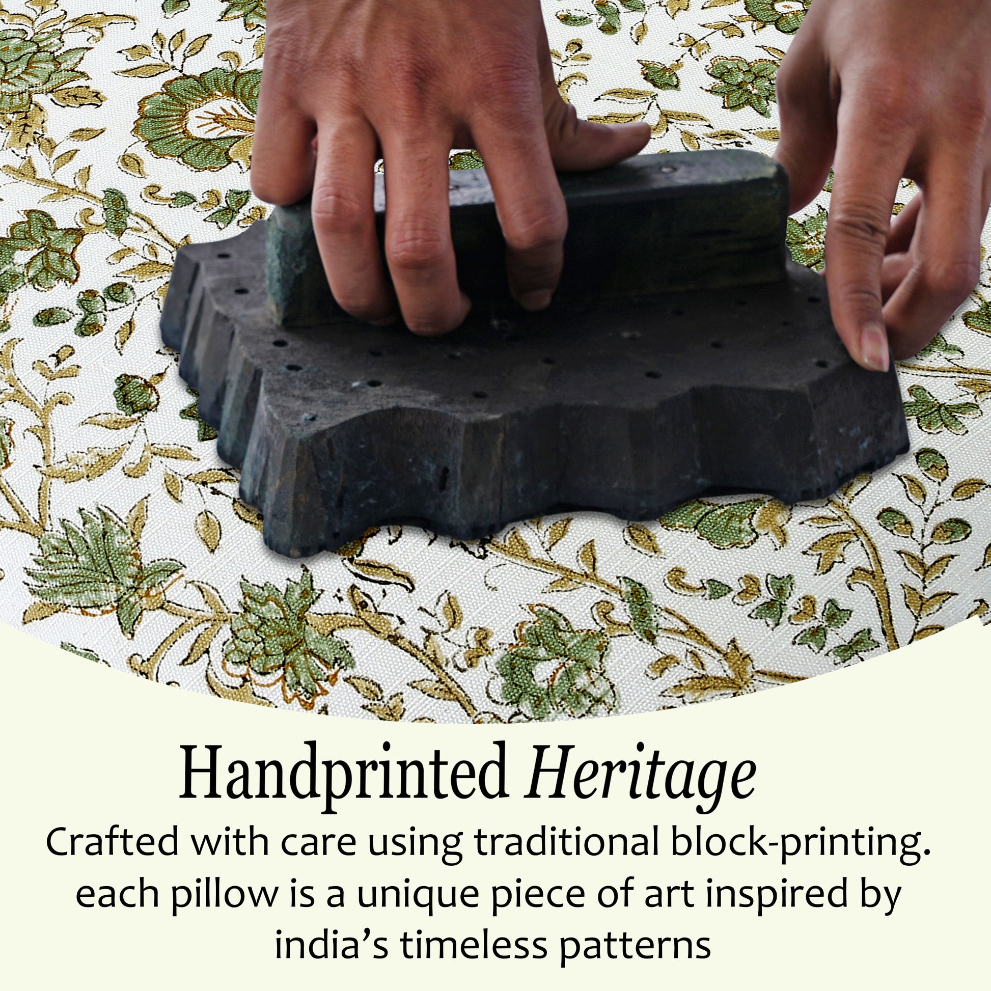 Boho Cotton Pillow Covers - Vintage Garden Green