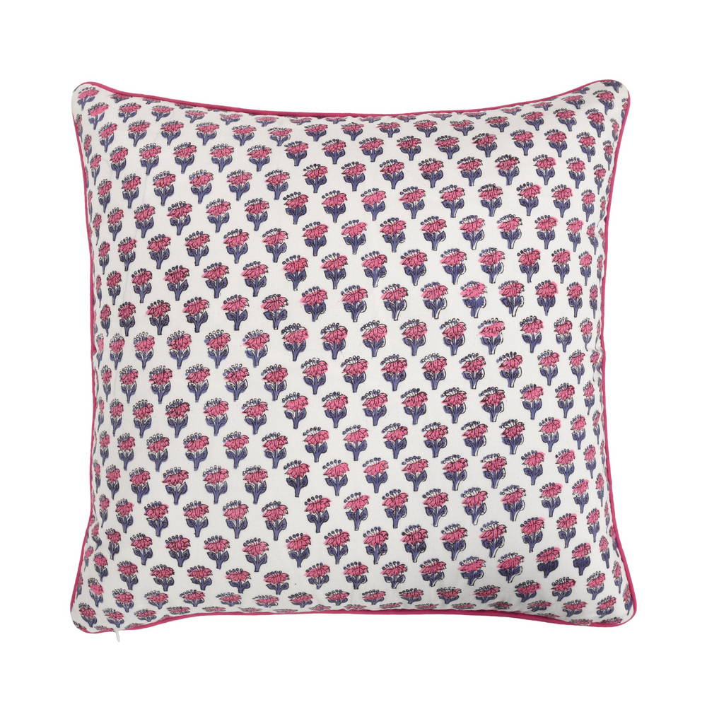 Piping Throw Pillow Covers - Pink Sapphire (Set of 2)