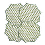 set of 4 Sophisticated emerald placemat with fine embroidery
