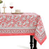 pink floral 100% cotton tablecloth