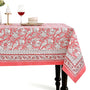 pink floral 100% cotton tablecloth