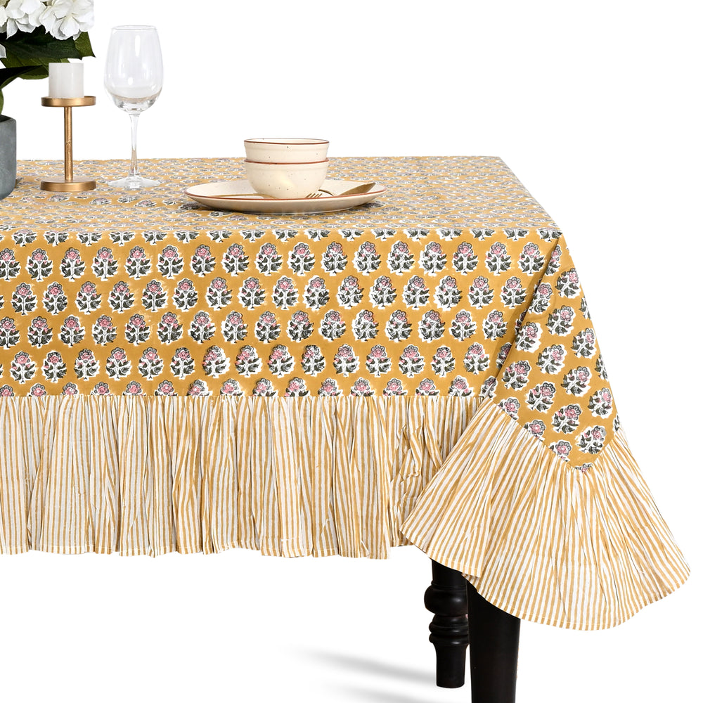 Ruffle Tablecloth - Yellow Citrine