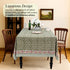 Jade Green Cotton Tablecloth on Family Dinner Table