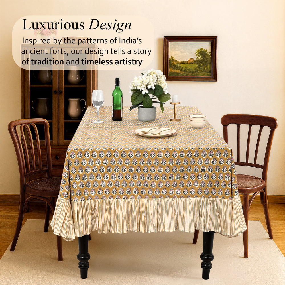 Ruffle Tablecloth - Yellow Citrine