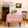 pink floral 100% cotton tablecloth