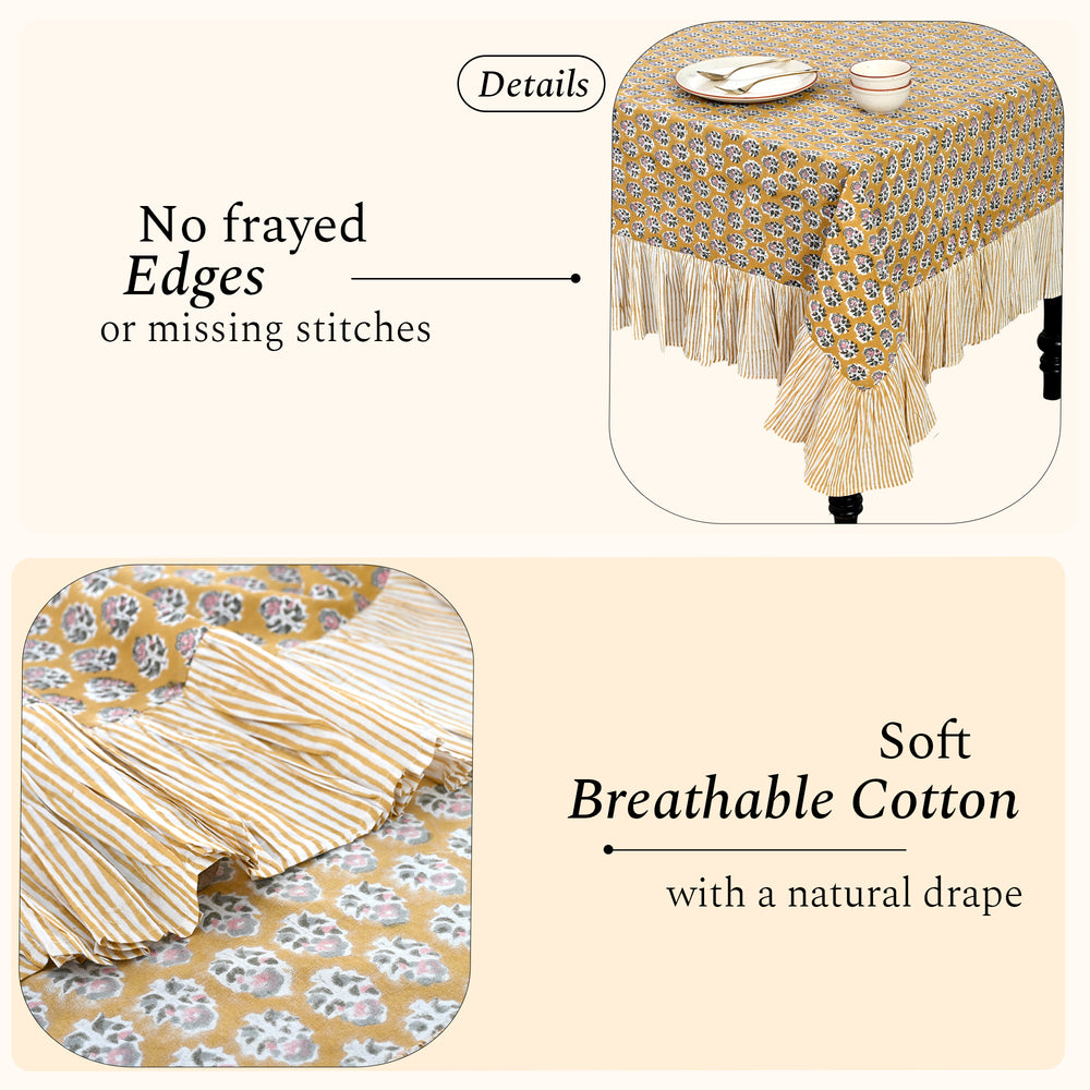 Ruffle Tablecloth - Yellow Citrine