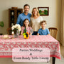 pink floral 100% cotton tablecloth