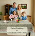 Jade Green Cotton Tablecloth on Family Dinner Table