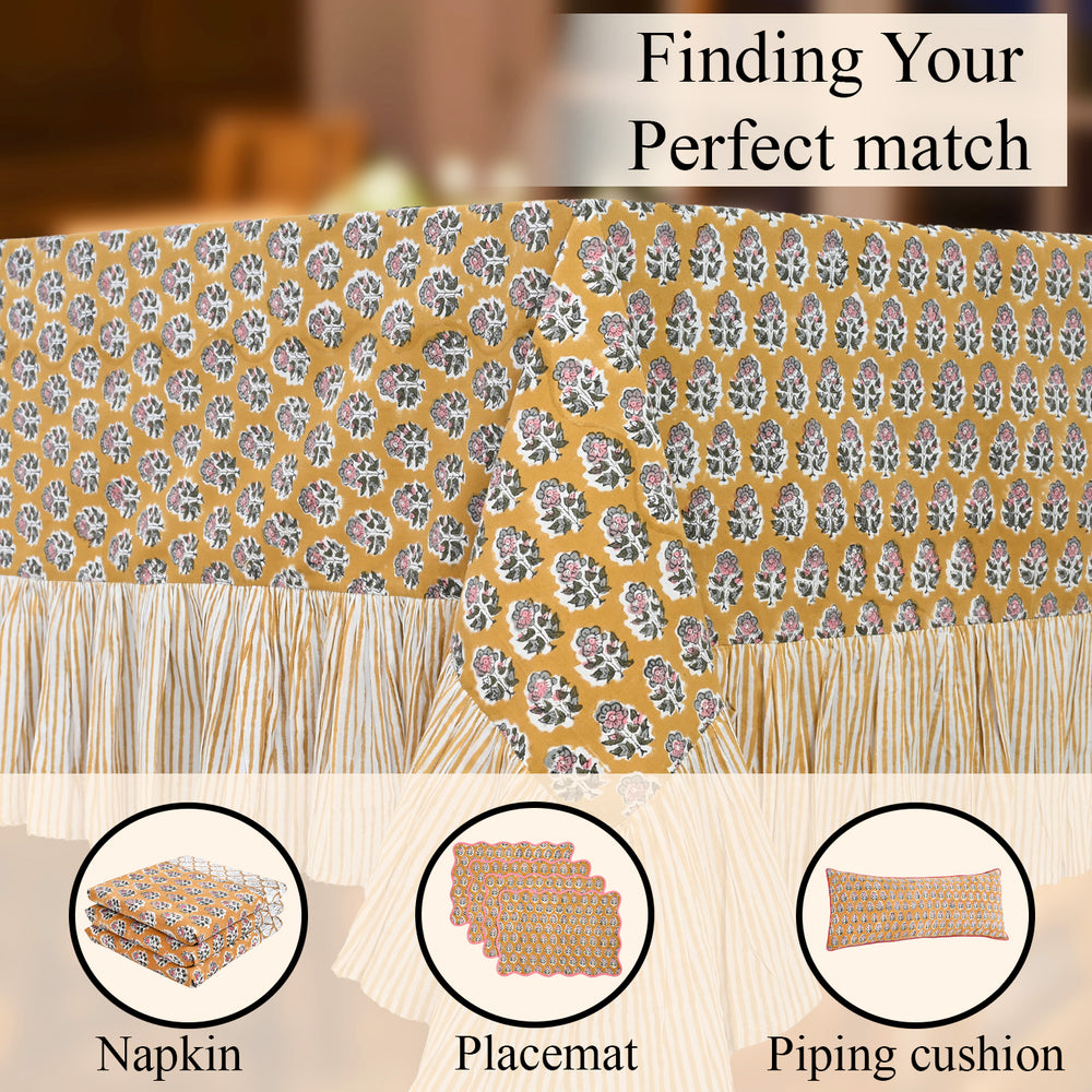 Ruffle Tablecloth - Yellow Citrine