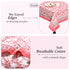 pink floral 100% cotton tablecloth