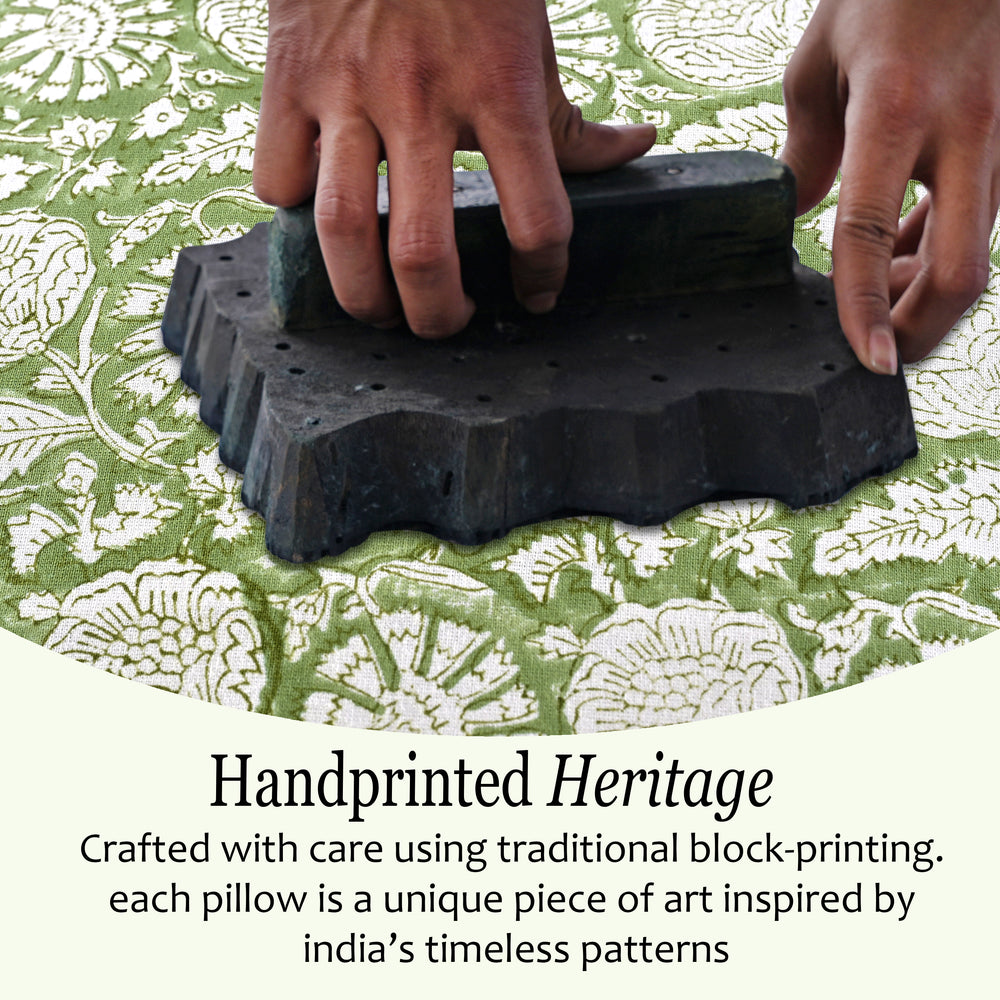 Ruffle Throw Pillow Covers -  Olive Bloom