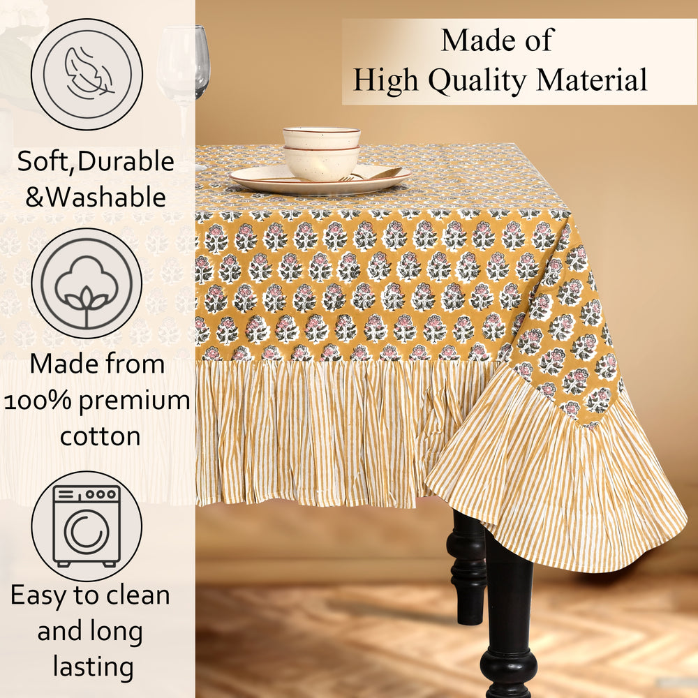 Ruffle Tablecloth - Yellow Citrine