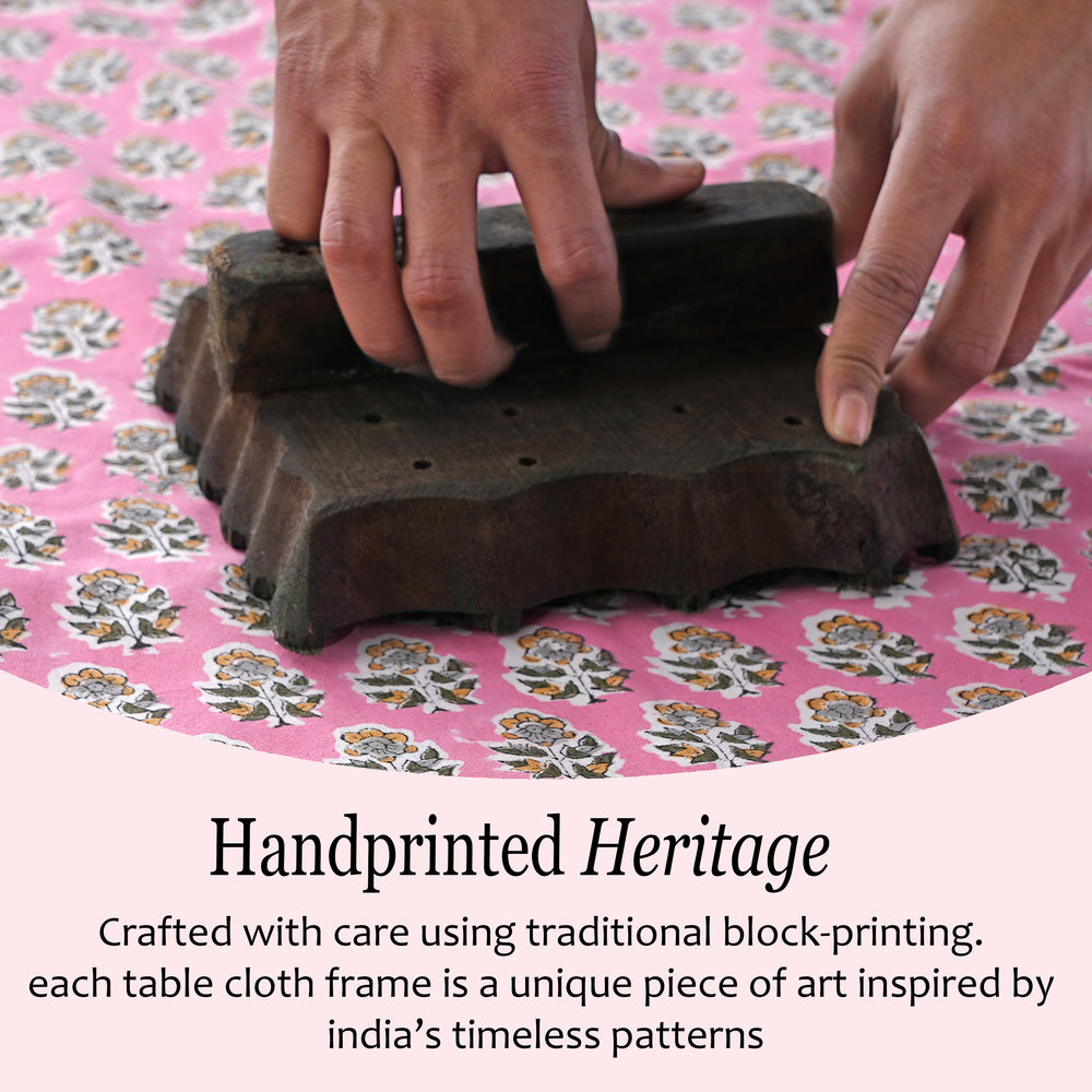 Ruffle Tablecloth - Poppy Pink