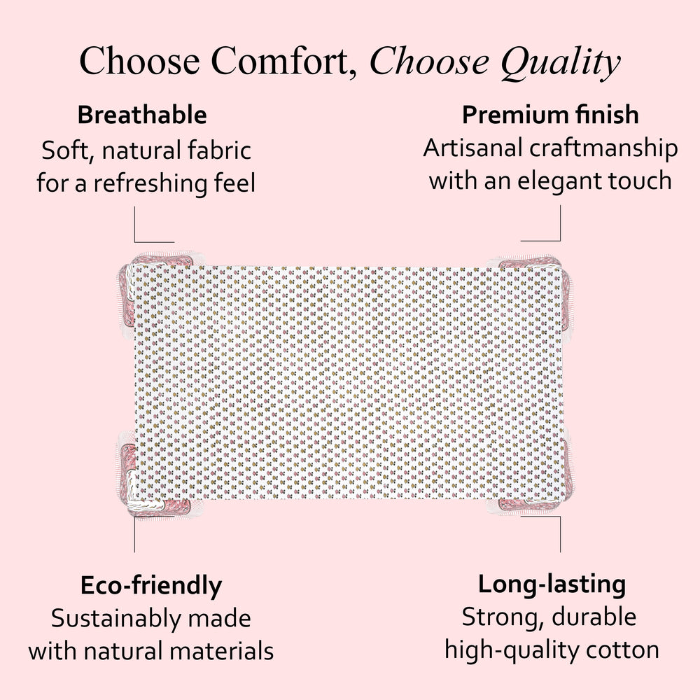 Cotton Block Print Tablecloth – Rosette Bloom