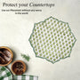 Green gemstone-inspired placemat in soft cotton