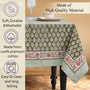 Jade Green Cotton Tablecloth on Family Dinner Table