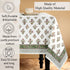 white and green 100% floral tablecloth