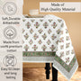 white and green 100% floral tablecloth