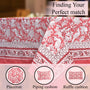 pink floral 100% cotton tablecloth