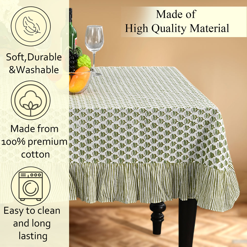 Ruffle Tablecloth - Emerald Green
