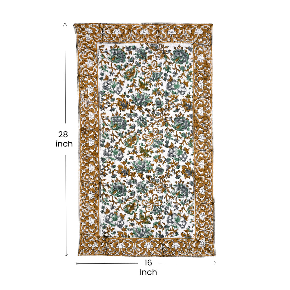 Hand Block Printed Waffle Kitchen Towels – Topaz Blue