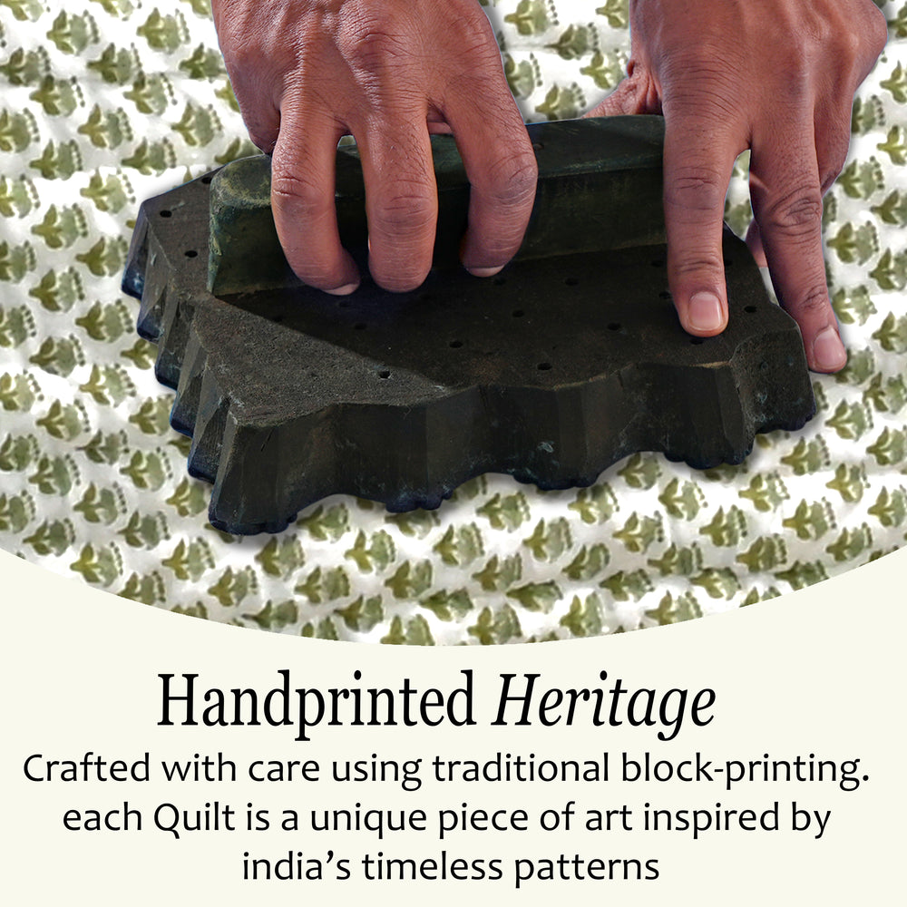 Quilt - Agate Green & Emerald Green Reversible