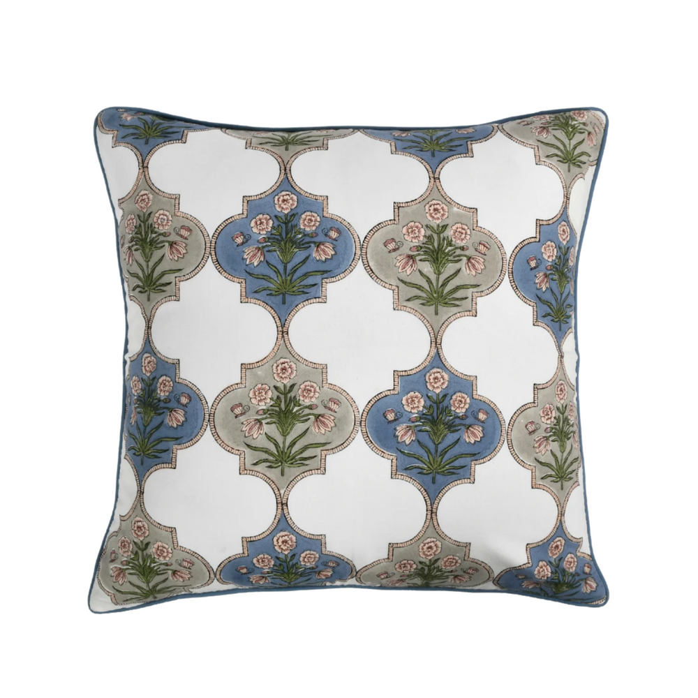 Piping Throw Pillow Covers - Tanzanite Blue (Set of 2)