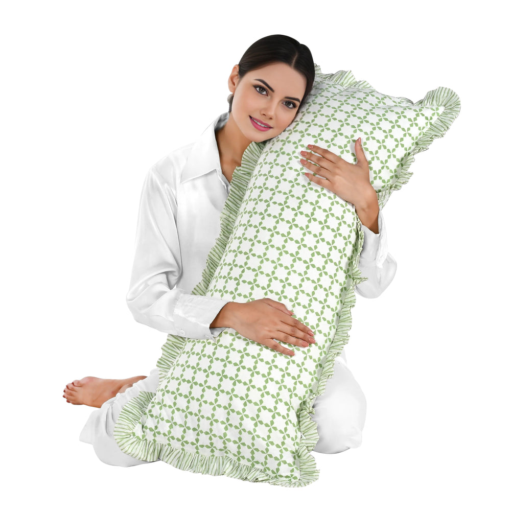 Ruffle Sham Cover - Kelly Green