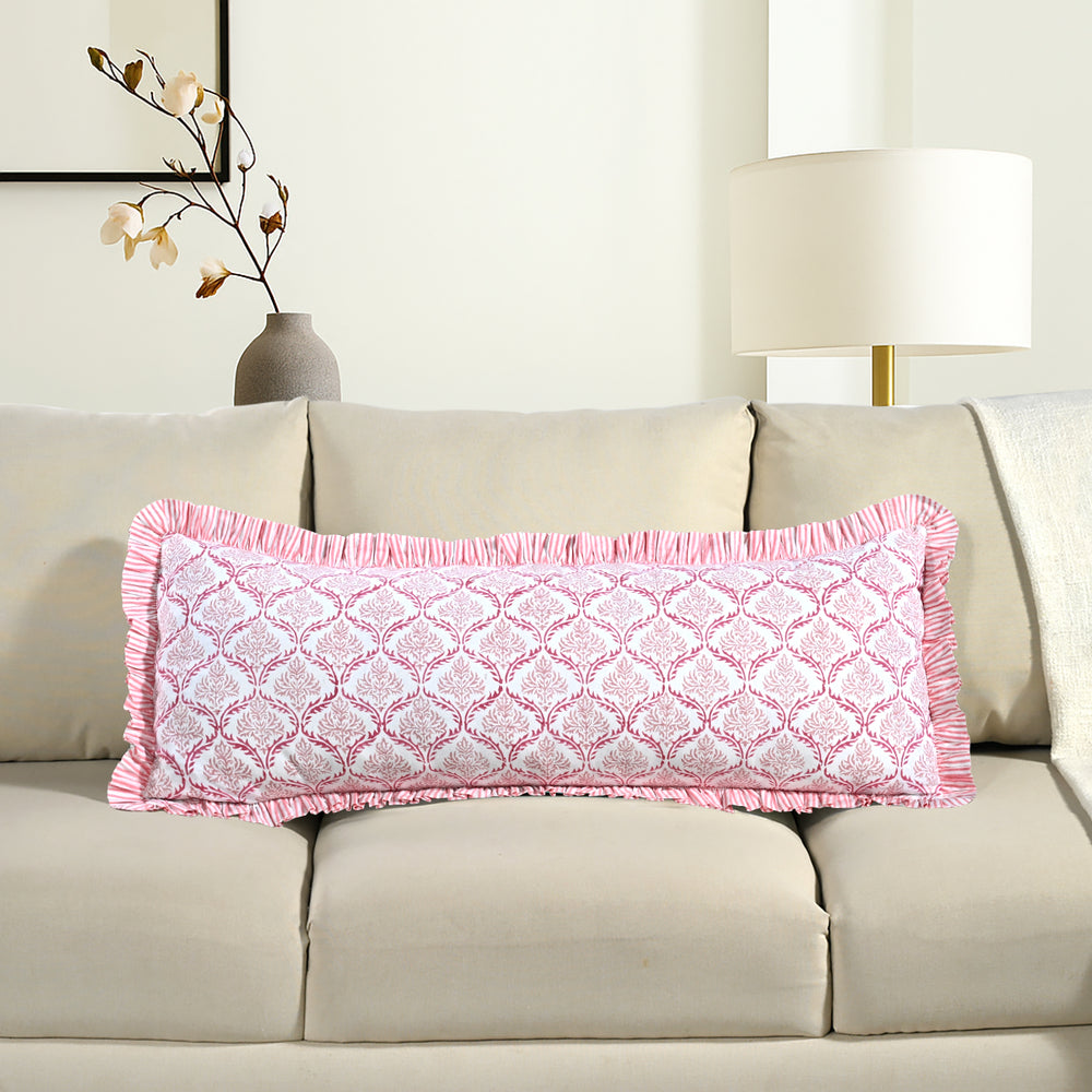 Cotton Ruffle Sham Cover - Blush Rose