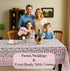 Red Garnet 100% Cotton Tablecloth on Farmhouse Table