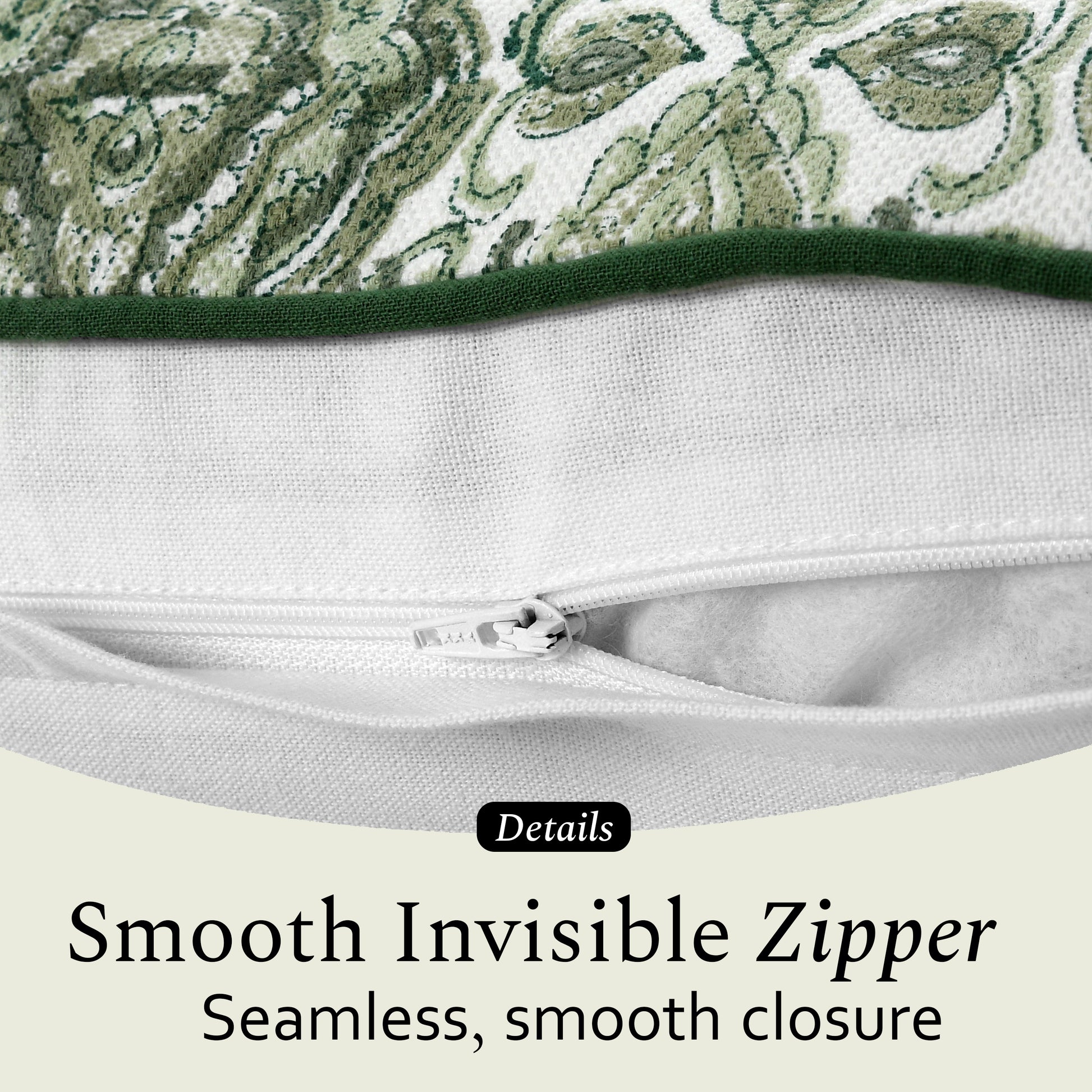 Boho Cotton Pillow Covers - Laurel Green (Set of 2)