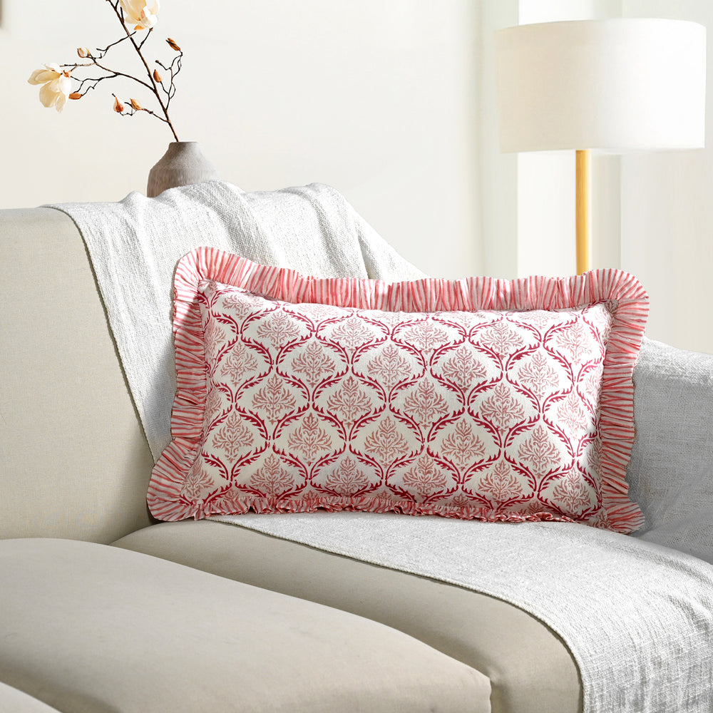 Cotton Ruffle Sham Cover - Blush Rose