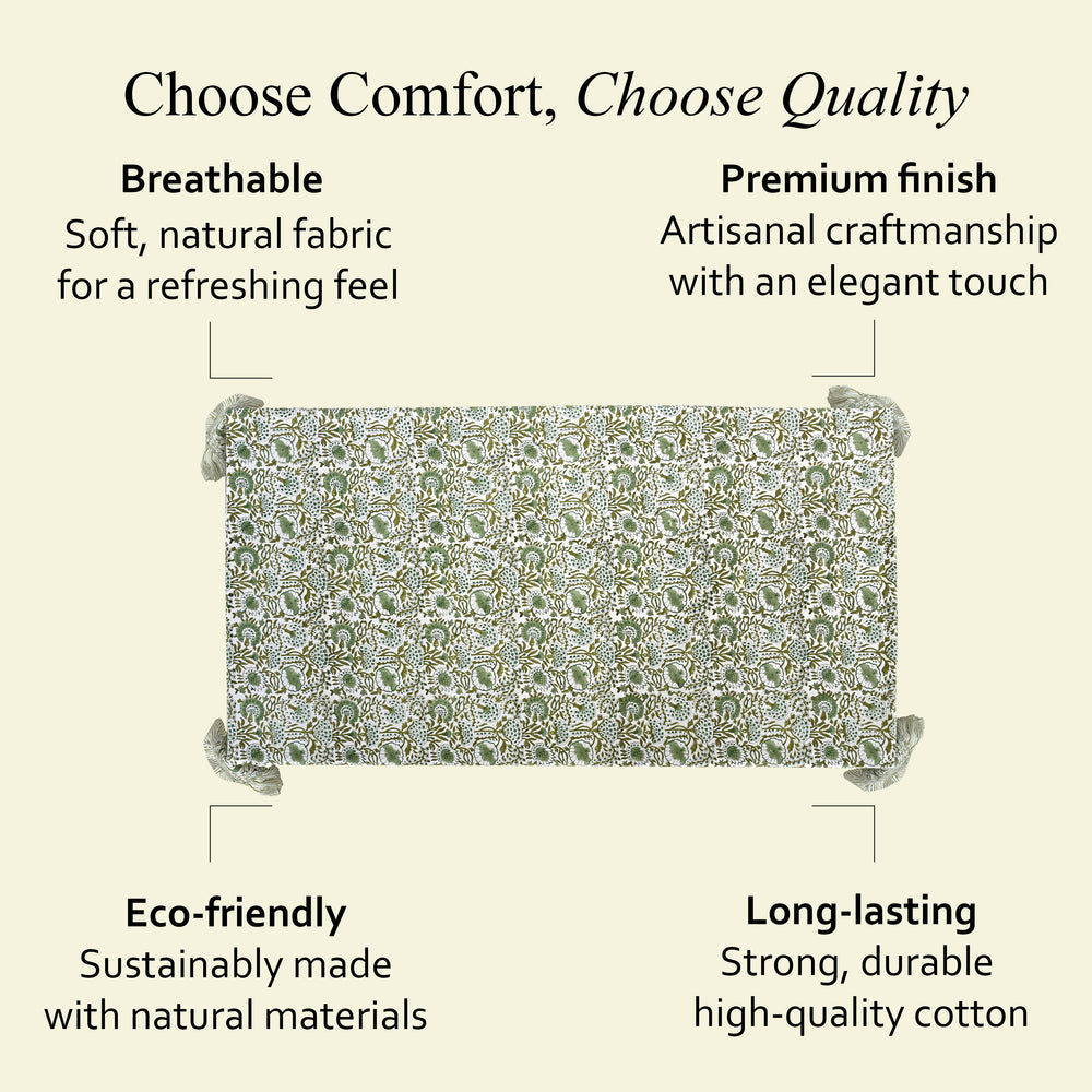 Ruffle Tablecloth - Agate Green