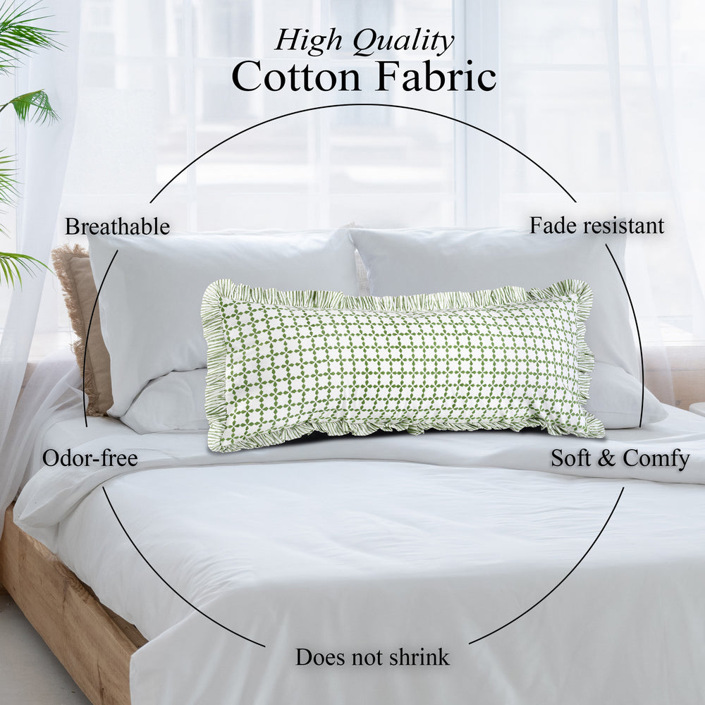 Ruffle Sham Cover - Kelly Green