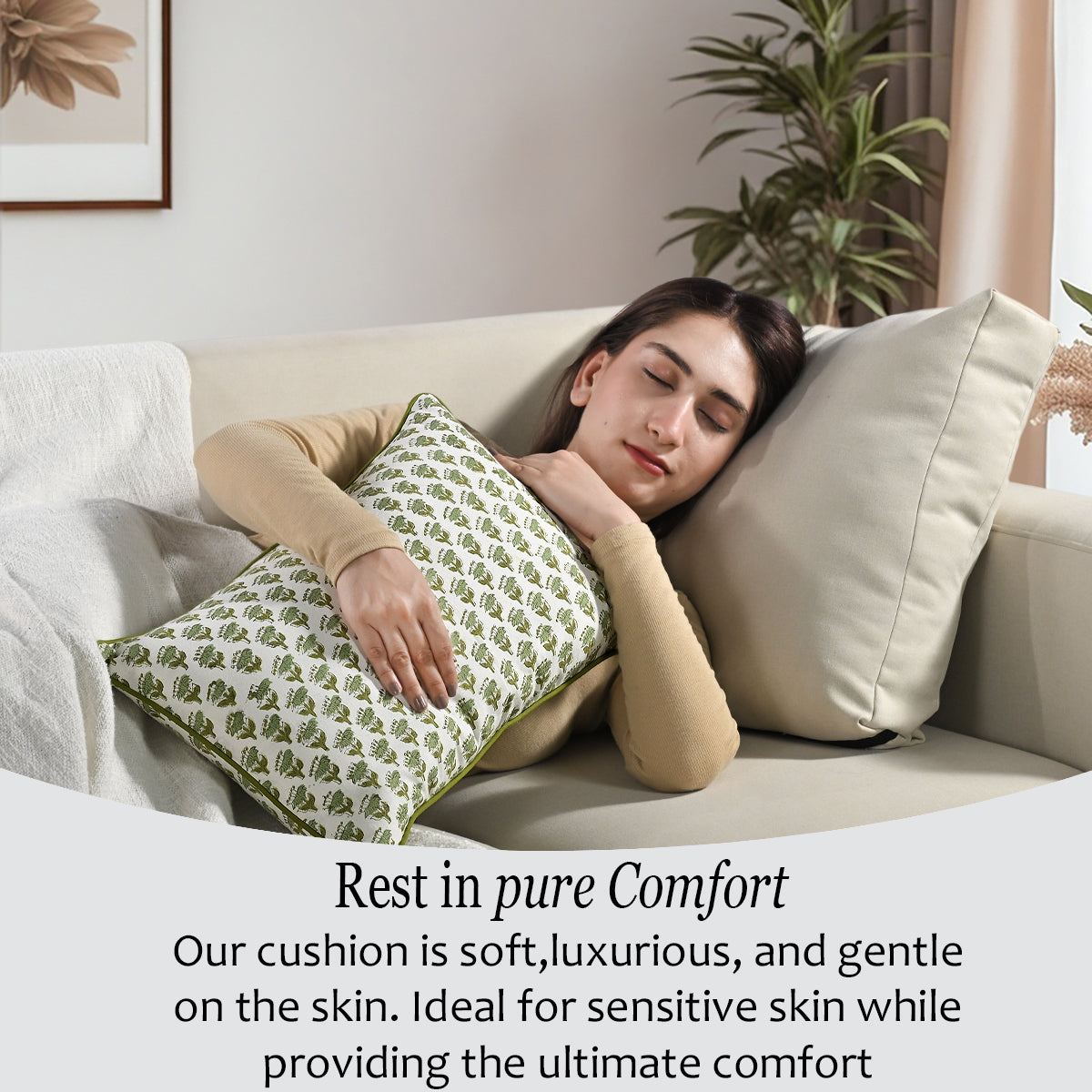 Piping Throw Pillow Covers - Emerald Green