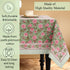 Pink Tourmaline Cotton Tablecloth on Farmhouse Table