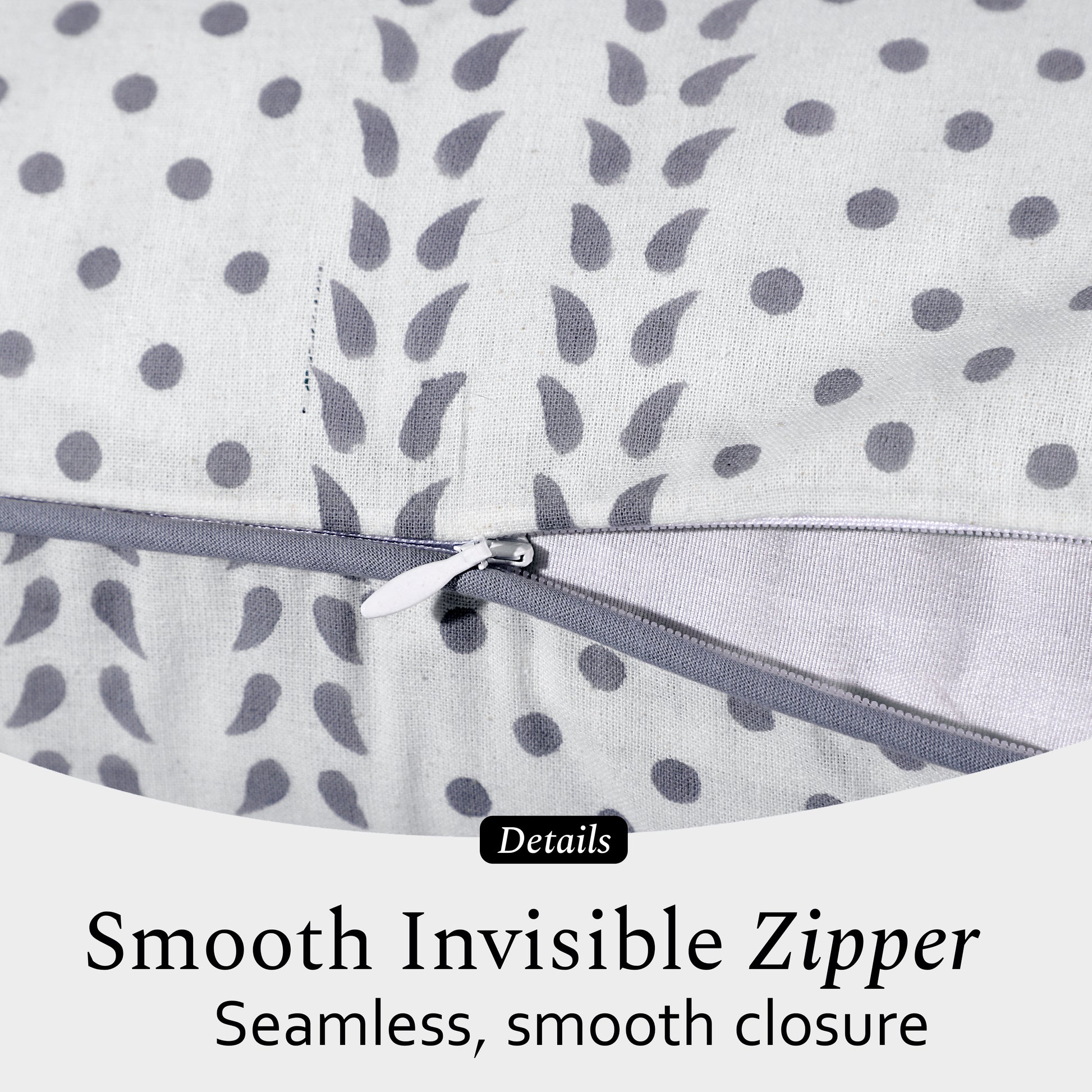 Piping Throw Pillow Covers - Misty Grey Trelis (Set of 2)