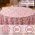 red and white floral round 100% cotton tablecloth