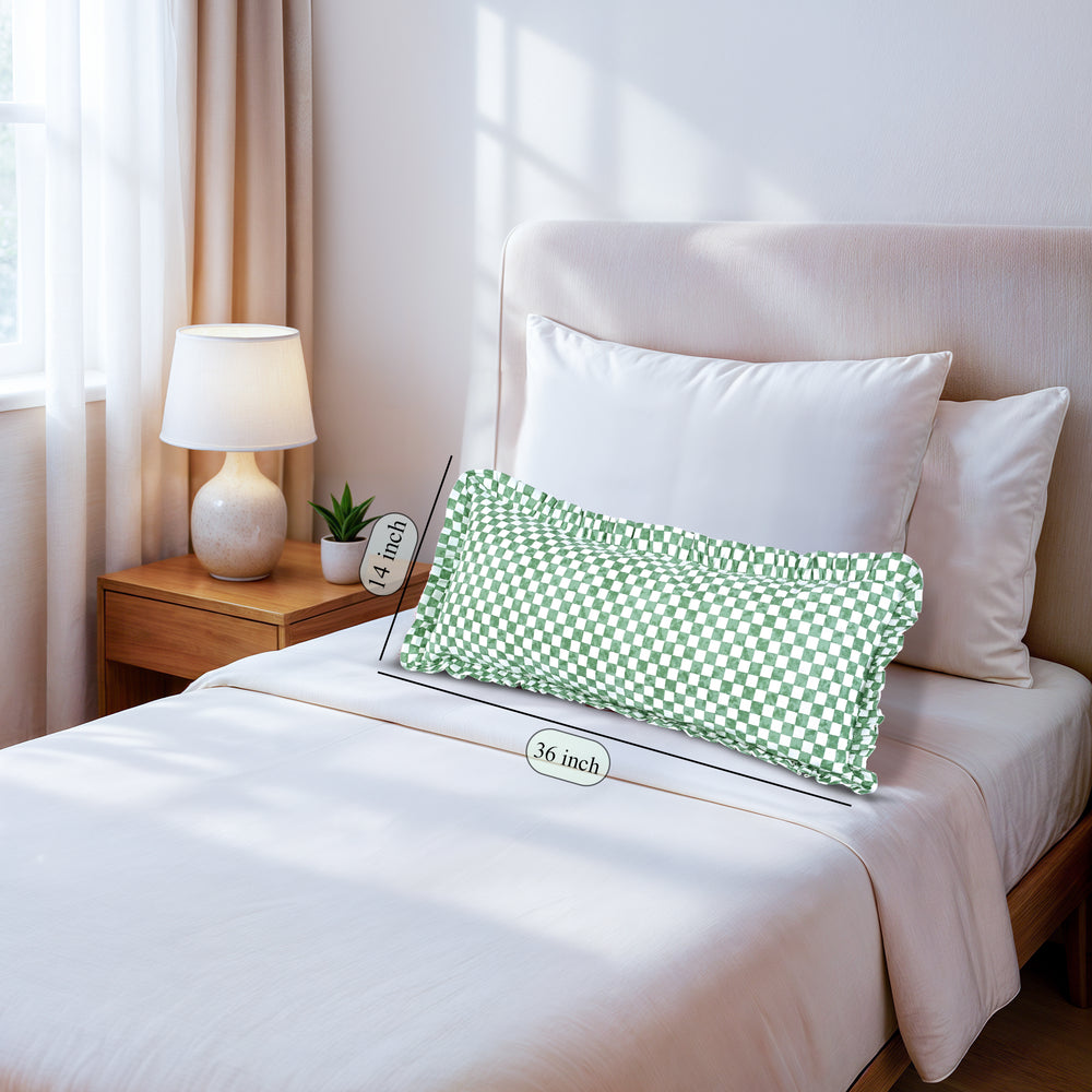 Ruffle Sham Cover - Kelly Green