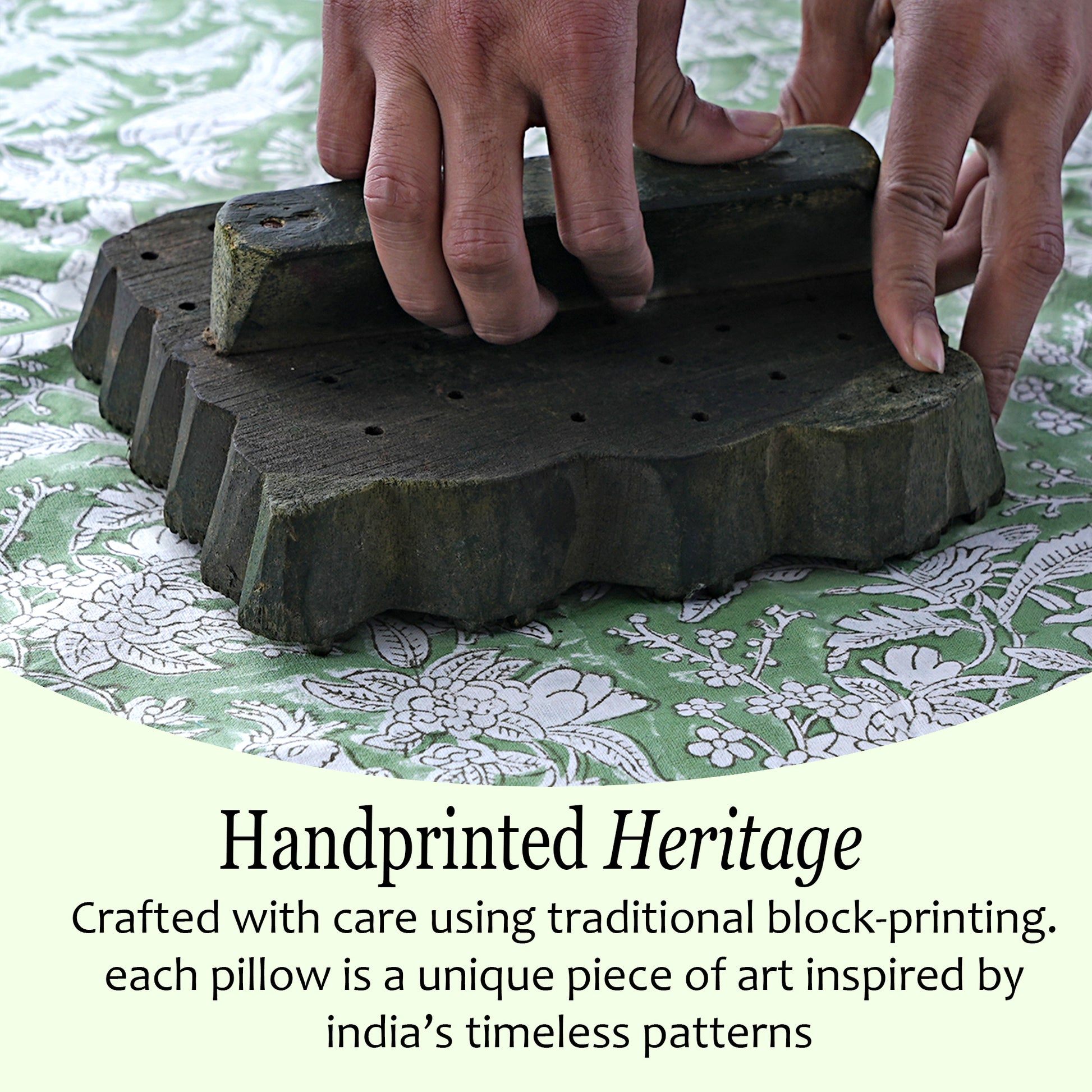 Cotton Piping Sham Cover - Olive Green