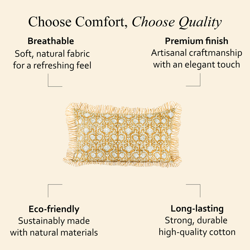 Cotton Ruffle Sham Cover - Mustard Regal