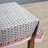 Labra Grey Cotton Tablecloth on Kitchen Table