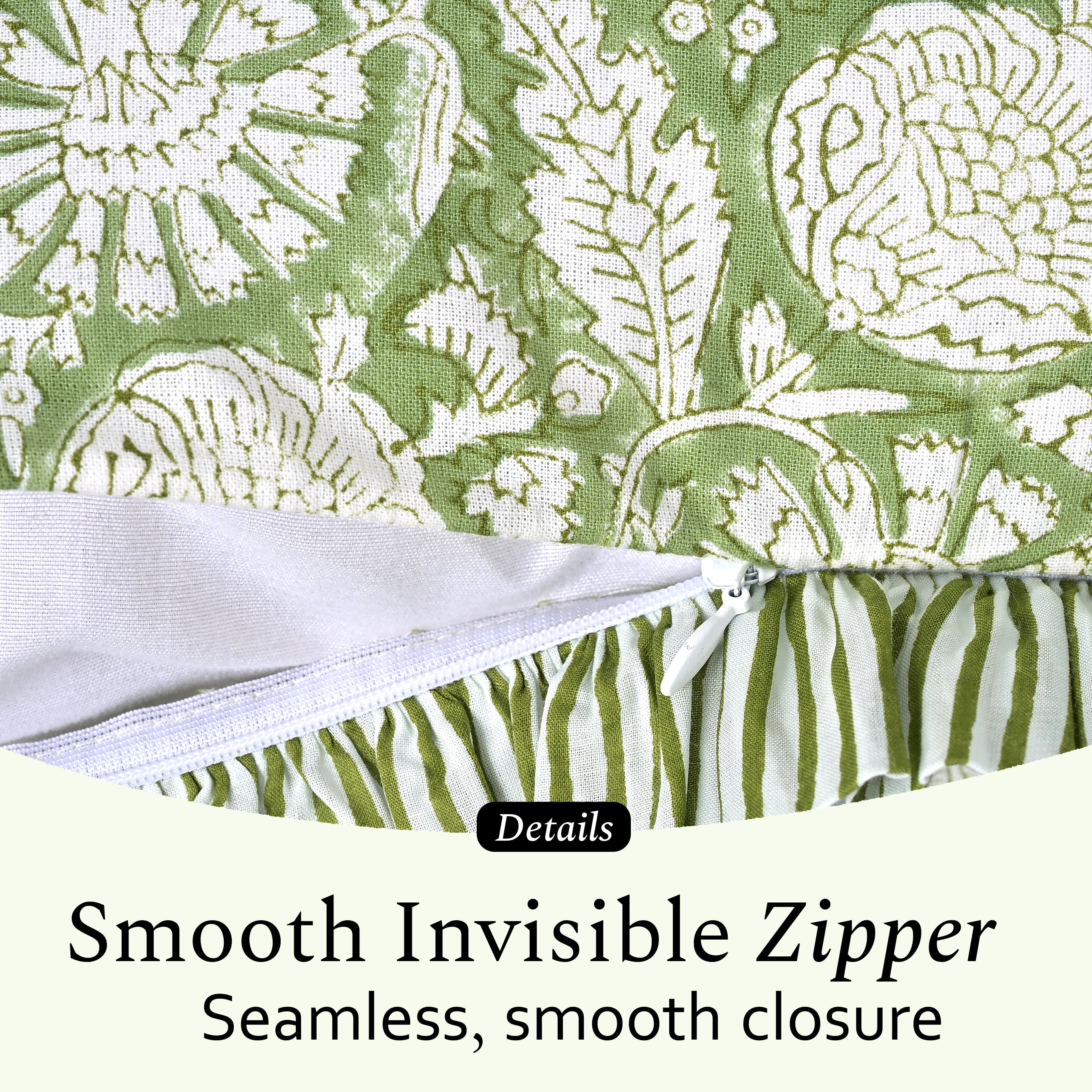 Ruffle Throw Pillow Covers - Olive Bloom