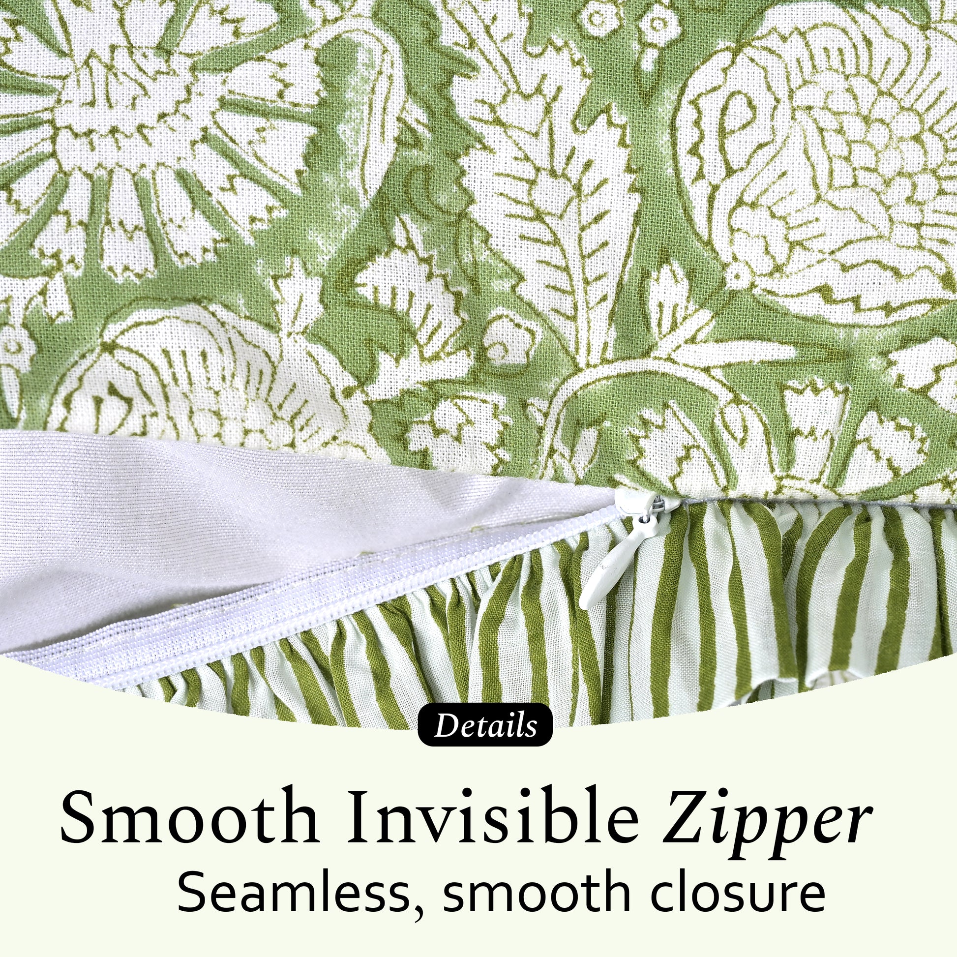 Ruffle Throw Pillow Covers - Olive Bloom