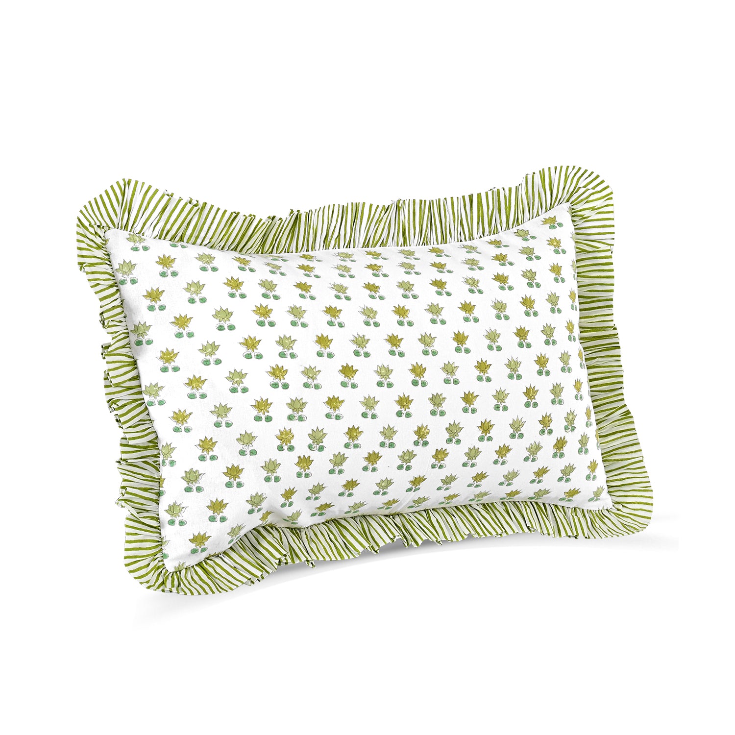 Ruffle Throw Pillow Covers - Rosette Bloom