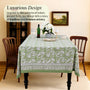 Olive Green Cotton Tablecloth on Kitchen Table