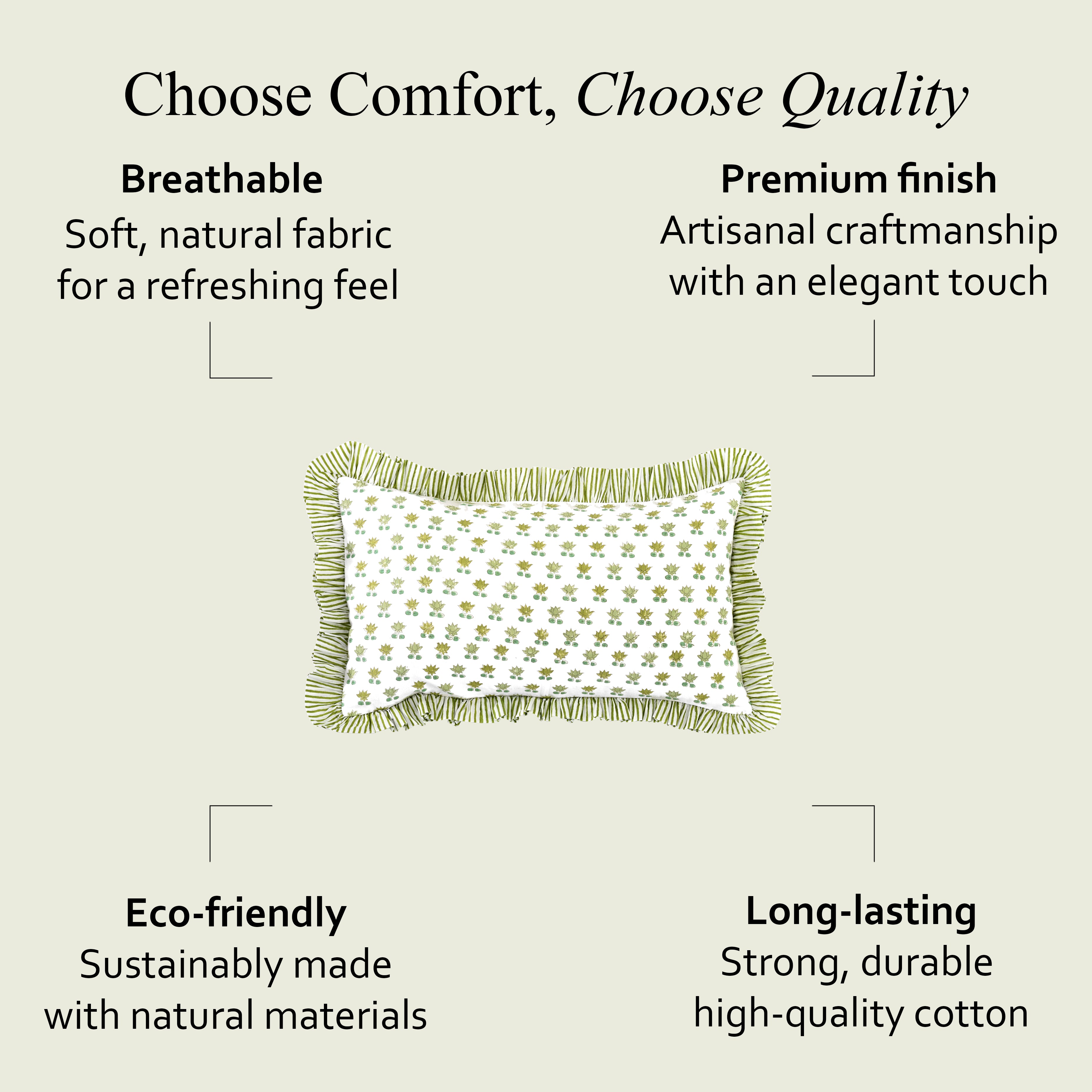 Ruffle Throw Pillow Covers - Rosette Bloom