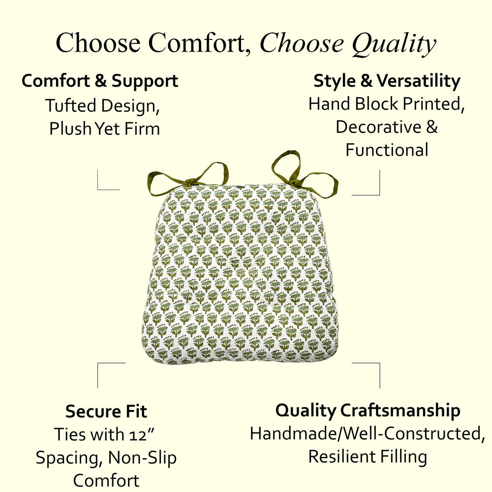 Chair Cushions - Emerald Green