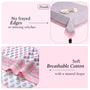 Pink Sapphire Cotton Tablecloth on Farmhouse Kitchen Table