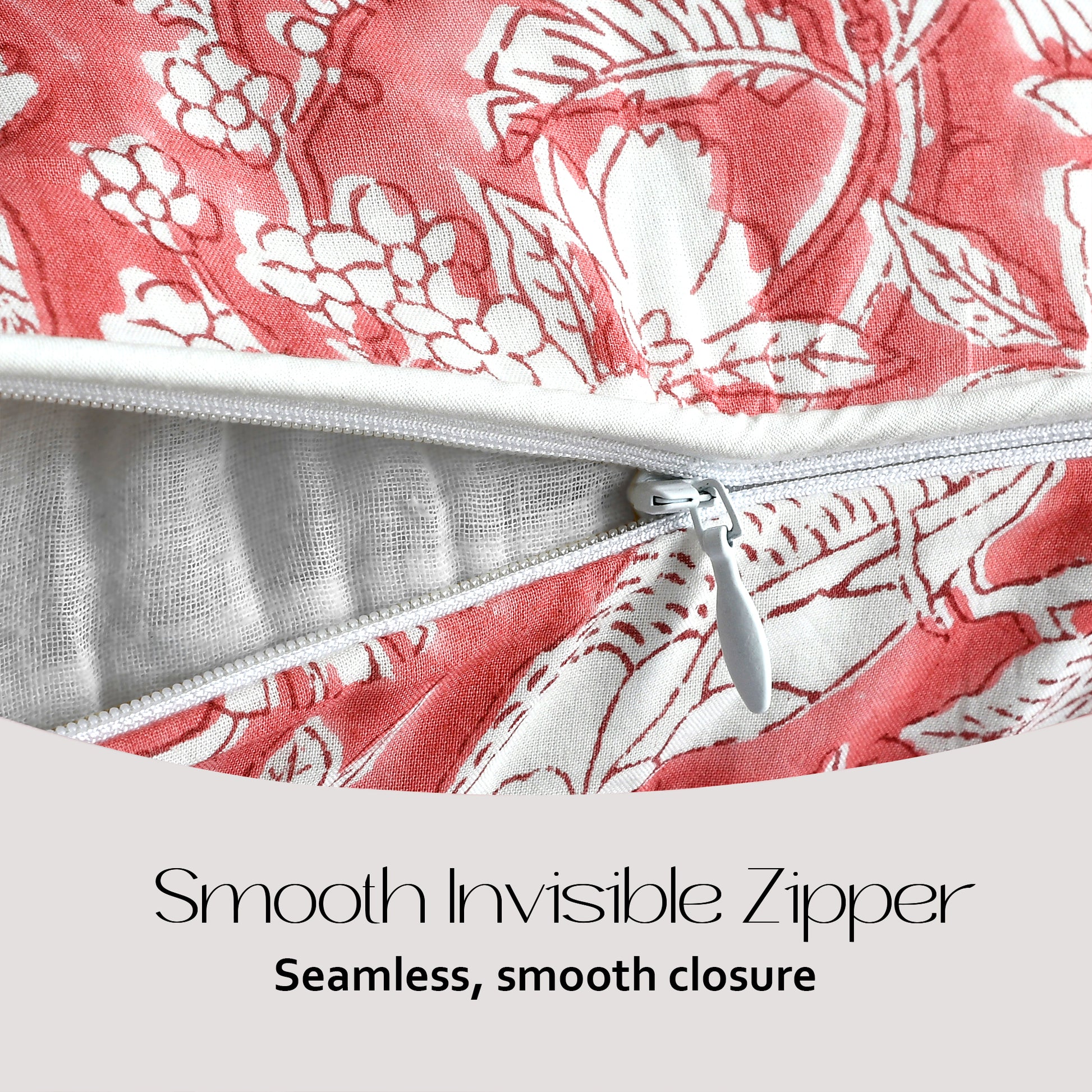 Piping Throw Pillow Covers - Coral Pink